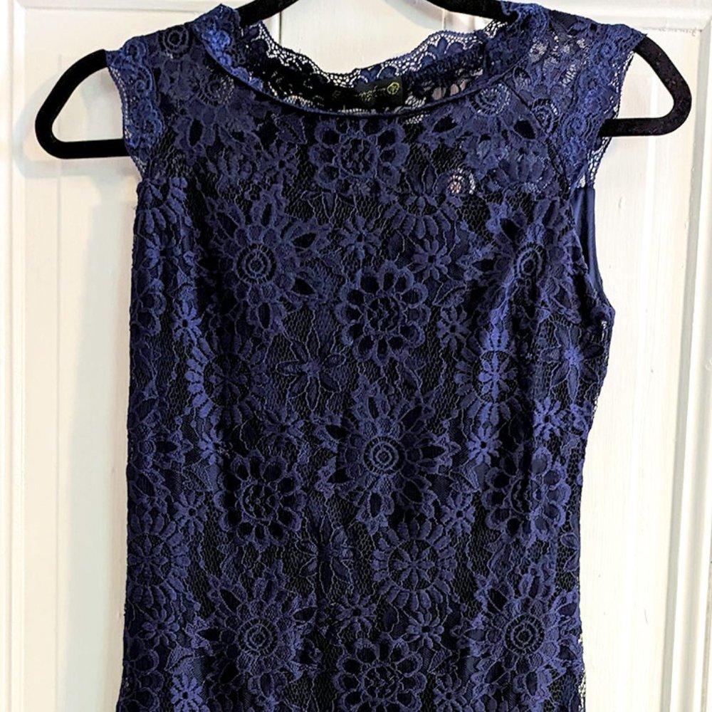 Stanzino Dress, Navy Blue, Medium